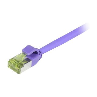 Synergy21 Patchkabel RJ45, CAT6A 500Mhz, 3m, lila, S-STP(S/FTP), slimline rund d=4,5mm, TPE/LSZH(Superflex), AWG28, mit CAT7 Rohkabel,