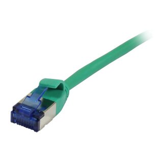 Synergy21 Patchkabel RJ45, CAT6A 500Mhz, 0,25m, grün, U/FTP, slimline rund d=3,8mm, TPE(Superflex), AWG32,