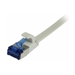 Synergy21 Patchkabel RJ45, CAT6A 500Mhz, 0,5m, grau, U/FTP, flach, TPE(Superflex), AWG32,