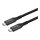 Synergy21 Kabel USB 4.0 C St> 1.5m schwarz Textil 40G/5A 240W Gen - Kabel - Digital/Daten (S215316)