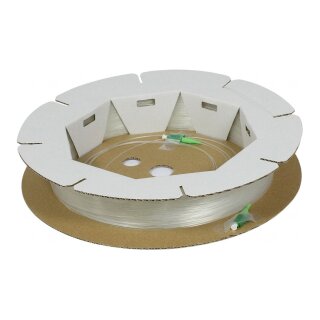 Synergy21 LWL-FTTH-Kabel 1G, transparent, OS2, G657.A2, 0,9mm, 250m, Vorkonfektionierte LC(APC) Stecker