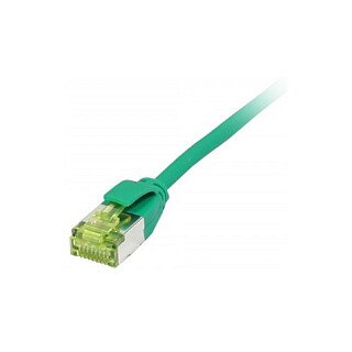 Synergy21 Patchkabel RJ45, CAT6A 500Mhz, 1,5m, grün, U/FTP, slimline rund d=3,8mm, TPE/LSZH(Superflex), AWG32, mit CAT7 Rohkabel,