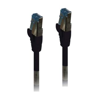 Synergy21 Patchkabel RJ45, CAT6A 500Mhz, 0,15m, schwarz, S-STP(S/FTP), TPE/LSZH(Superflex), AWG26,