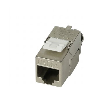 Synergy21 Keystone, Modul, TP-Buchse(RJ45), CAT6A, 500MHz, Slim-line, mit Kabelklemme