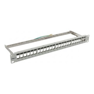 Synergy21 Keystone, Modulträger, 19Patchpanel für 24xTP-Modul, 1HE(t 94mm), Lichtgrau, V31