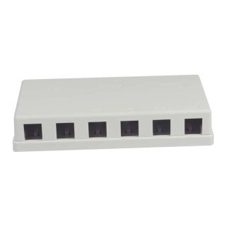 Synergy21 Keystone, Modulträger, Patchpanel für 6x TP-Modul, Aufputz, weiss(ABS)