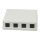 Synergy21 Keystone, Modulträger, Patchpanel für 4x TP-Modul, Aufputz, weiss(ABS)