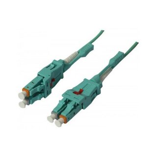 Synergy21 LWL-2-Faser-Patchk. 15mtr.LC-LC, 50/125um,OM3, Uniboot(drehbar), Push/Pull, AD=2mm,