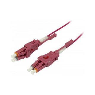 Synergy21 LWL-2-Faser-Patchk. 3mtr.LC-LC, 50/125um,OM4, Uniboot(drehbar), Push/Pull, AD=2mm,