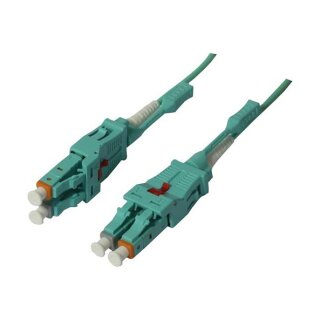 Synergy21 LWL-2-Faser-Patchk. 0,5mtr.LC-LC, 50/125um,OM3, Uniboot(drehbar), Push/Pull, AD=2mm,