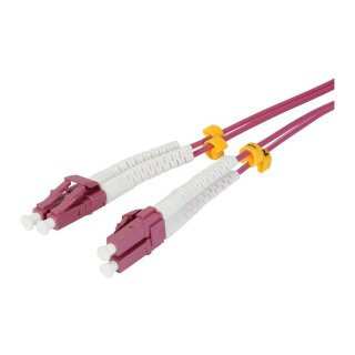 Synergy21 LWL-2-Faser-Patchk. 0,25mtr.LC-LC, 50/125um,OM4, AD=2mm, flexible Knickschutztülle,