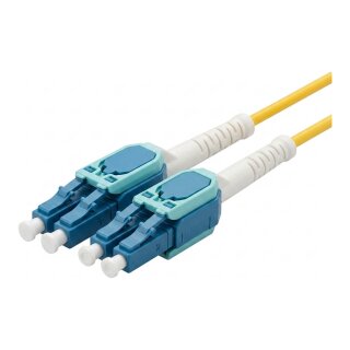 Synergy21 LWL-2-Faser-Patchk. 2mtr.LC-LC, 9/125um, OS2, Uniboot(drehbar), Push/Pull, AD=2mm,