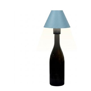 Synergy 21 LED Tischleuchte Akku für Flaschen, outdoor IP54, Touch Switch dimmbar, blau