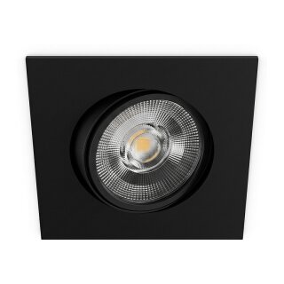 Synergy 21 LED Deckeneinbauspot Helios schwarz, quadratisch+schwenkbar, warmweiß