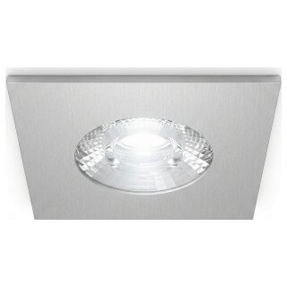 Synergy 21 LED Deckeneinbauspot Helios silber, quadratisch, neutralweiß
