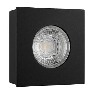 Synergy 21 LED Deckeneinbauspot Helios schwarz, quadratisch, Aufputzrahmen