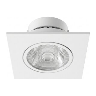 Synergy 21 LED Deckeneinbauspot Helios weiß, quadratisch+schwenkbar, warmweiß