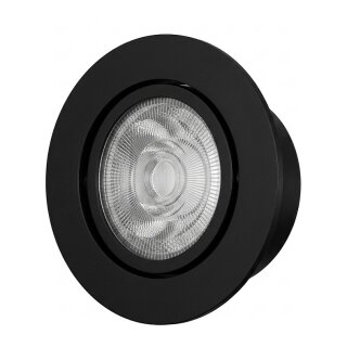 Synergy 21 LED Deckeneinbauspot Helios schwarz, rund+schwenkbar, neutralweiß