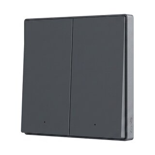 Aqara Smart Wall Switch H1(With Neutral, Double Rocker) grau - (HomeKit)