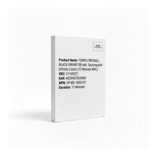 TERRA FIREWALL BLACK DWARF SB inkl. Securepoint Infinity-Lizenz (12 Monate MVL)