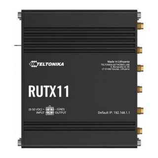 Teltonika · Router · RUTX11 · LTE CAT6 Router WLAN, Dual Band WiFi (Wave-2 802.11ac), 4x Gigabit LAN Port, Bluetooth, 2 SIM, USB, GNSS, M2M