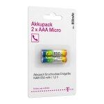Telekom Akkupack 2x AAA 1,2V/850mAh fr schnurlose Endgerte
