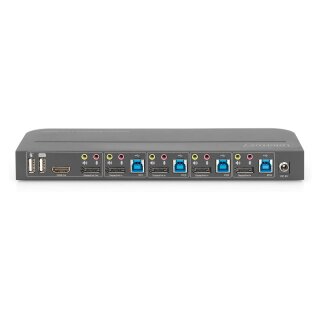 DIGITUS KVM-Switch 4-Port 4K60Hz 4x DP in 1x DP/HDMI out