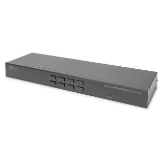 DIGITUS Desktop 8 Port HDMI KVM Switch Single View