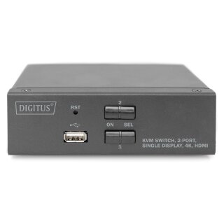 DIGITUS 2-Port KVM-Switch Single-Display