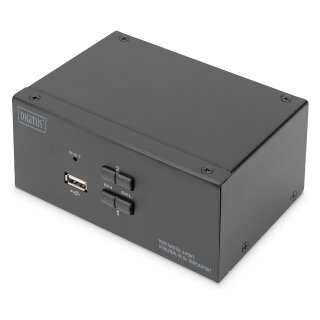 DIGITUS KVM-Switch 2 Port Dual Display 4K DisplayPort