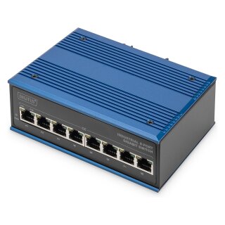 DIGITUS 8-Port Gigabit Industrie PoE Switch Unmanaged