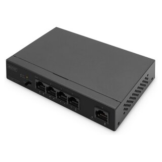 DIGITUS 4-Port PoE Switch Gigabit Ethernet + 1-port uplink