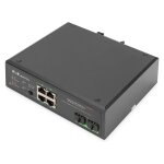 DIGITUS 4-Port Gigabit Industrie PoE Switch Unmanaged + 2...