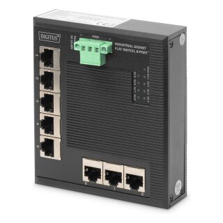 DIGITUS 8-Port Gigabit Industrie Flat Switch Unmanaged