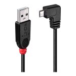 LINDY USB 2.0 Kabel Typ A/Micro-B 90° gewinkelt M/M 1m