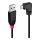 LINDY USB 2.0 Kabel Typ A/Micro-B 90° gewinkelt M/M 1m