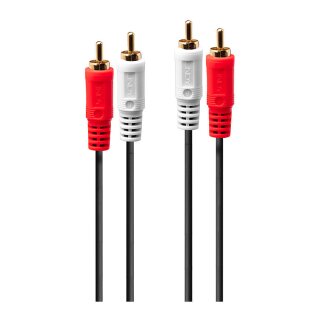 LINDY Audiokabel Stereo 2m 2xRCA (Cinch) m/m vergoldet