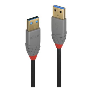 LINDY USB 3.0 Kabel Typ A/A Anthra Line M/M 0.5m