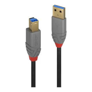 LINDY USB 3.0 Kabel Typ A/B Anthra Line M/M 0.5m