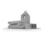LINDY USB Typ A Portschlösser 4xWeiss mit...