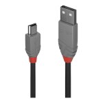 LINDY USB 2.0 Kabel Typ A/Mini-B Anthra Line M/M 1m