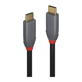 LINDY USB 3.1 Kabel Typ C/C 5A PD Anthra Line M/M 1m
