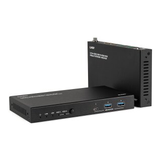 LINDY 100m Cat.6A 2 Host USB 3.2 Gen 1 & HDMI 4K60 HDBaseT