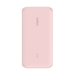 Belkin Powerbank mit integriertem USB-C Kabel, Pink, USB-C, 20.000 mAh