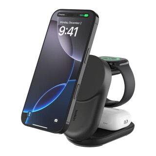 Belkin Wireless Charger mit QI2 (3-in-1), Schwarz, 25W