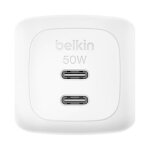 Belkin Ladegert Dual USB-C 50W PD + PPS ,wei WCH019kqWH