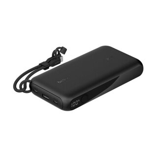 Belkin Powerbank 20.000mAh schw. Display PD 20W USB-C BPB028hqBK