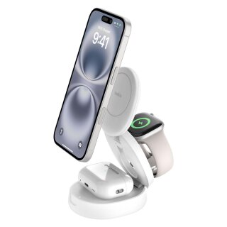 Belkin Boost Charge klappb. mag. 3-in-1 Lades. Qi2 ws. WIZ034kqWH
