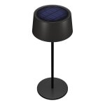 RealPower LED-Solar Tischlampe dimmbar mit Akku,schwarz