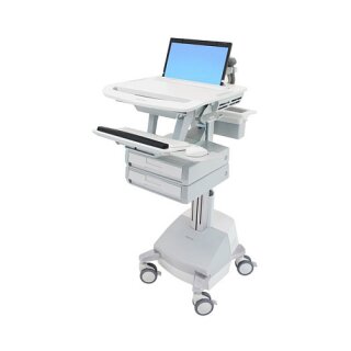 ERGOTRON StyleView Laptop-Wagen SLA-Antrieb 2 Schublade 1x2 EU bis 43,9cm 17,3Zoll 10kg. Anhebung 51cm 66Ah Power System 2x33Ah 12V